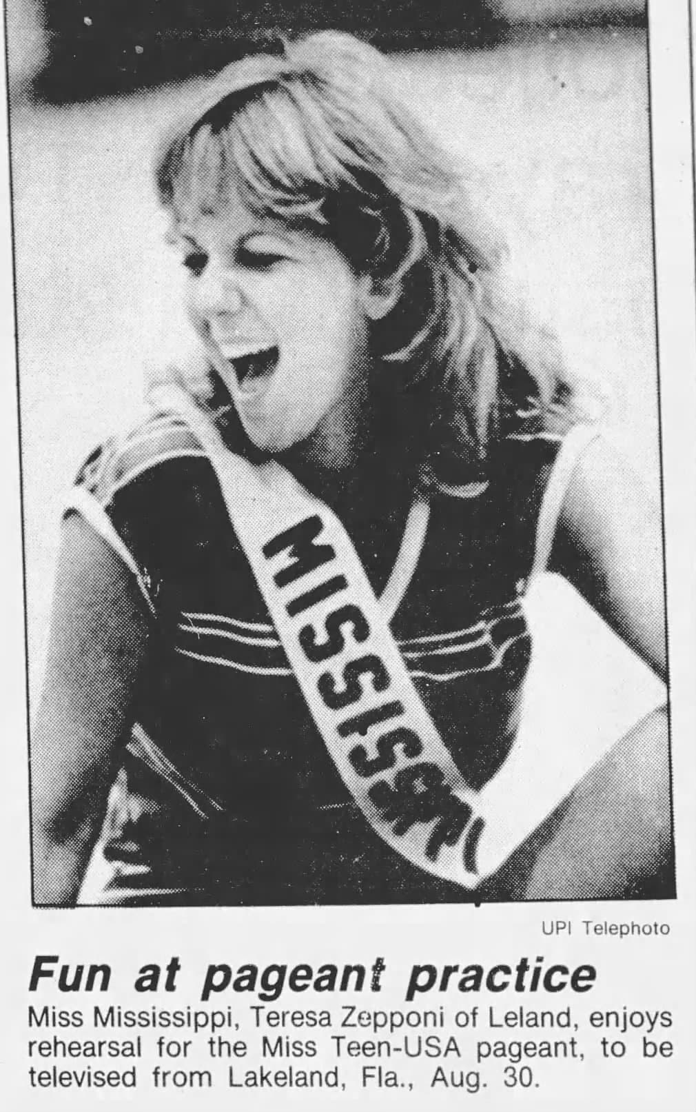 1983 Mississippi Teen clipping