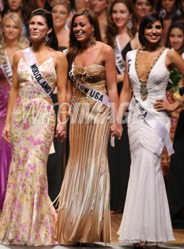 Brandi Williams, Raquel Beezley and Christina Silva at Miss California USA 2008