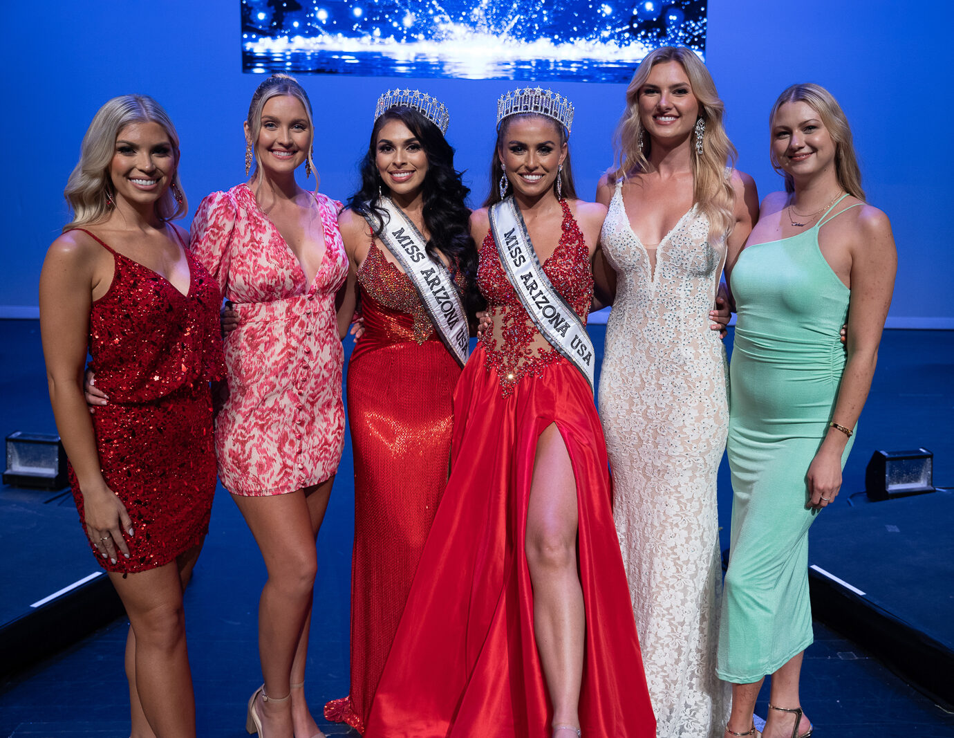 Current and former titleholders at Miss Arizona USA 2021 • Miss Arizona USA 2018 Nicole Smith, Miss Arizona USA 2014 Jordan Wessel, Miss Arizona USA 2020 Yesenia Vidales, Miss Arizona USA 2021 Cassidy Jo Jacks, Miss Arizona USA 2019 Savannah Wix, Miss Arizona USA 2016 Chelsea Myers