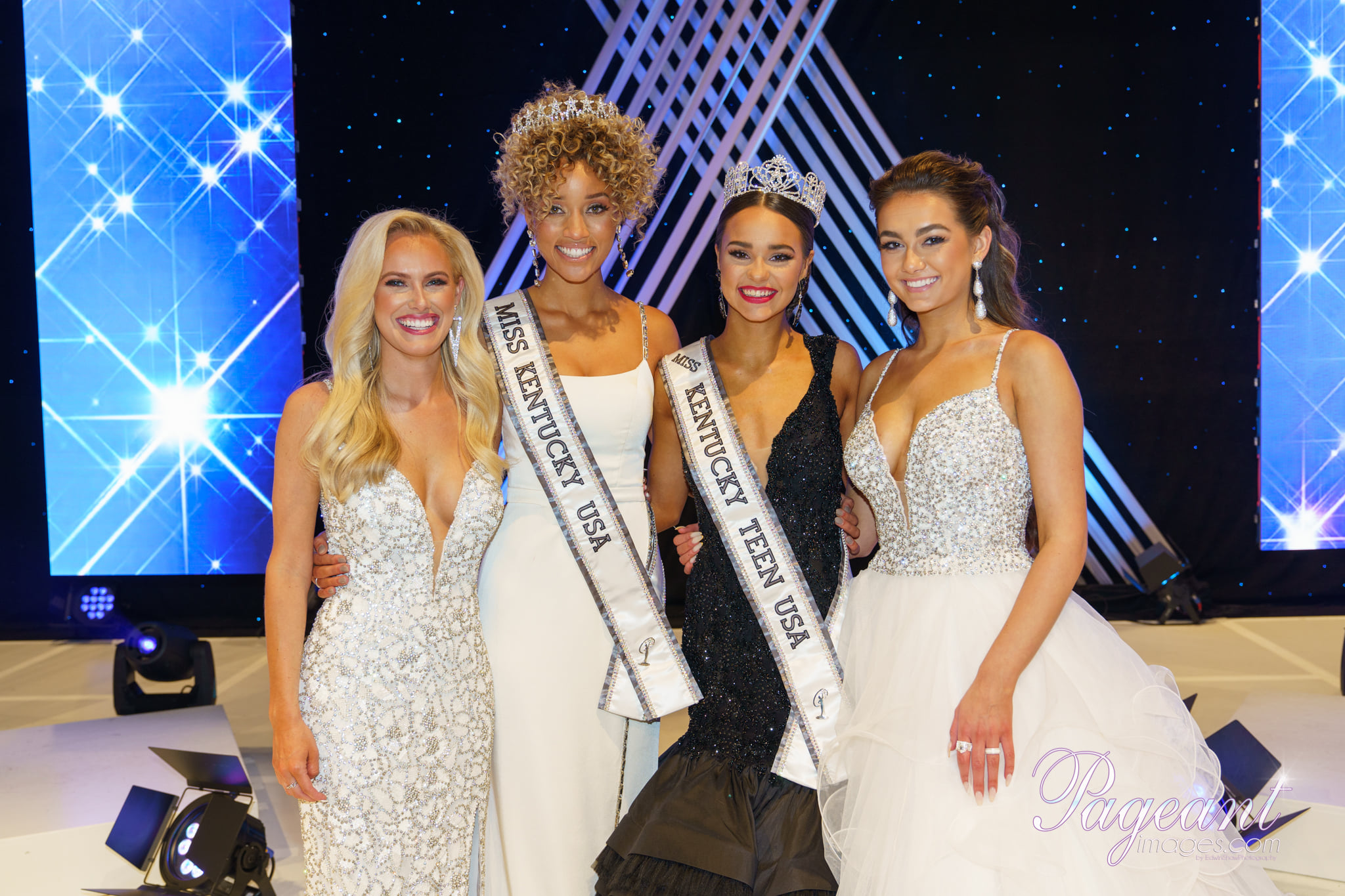 Miss KY USA 2020 Lexie Iles, Miss KY USA 2021 Elle Smith (soon to be crowned Miss USA), Miss KY Teen USA 2021 Kennedy Mosley & Miss KY USA 2020 Mattie Barker
