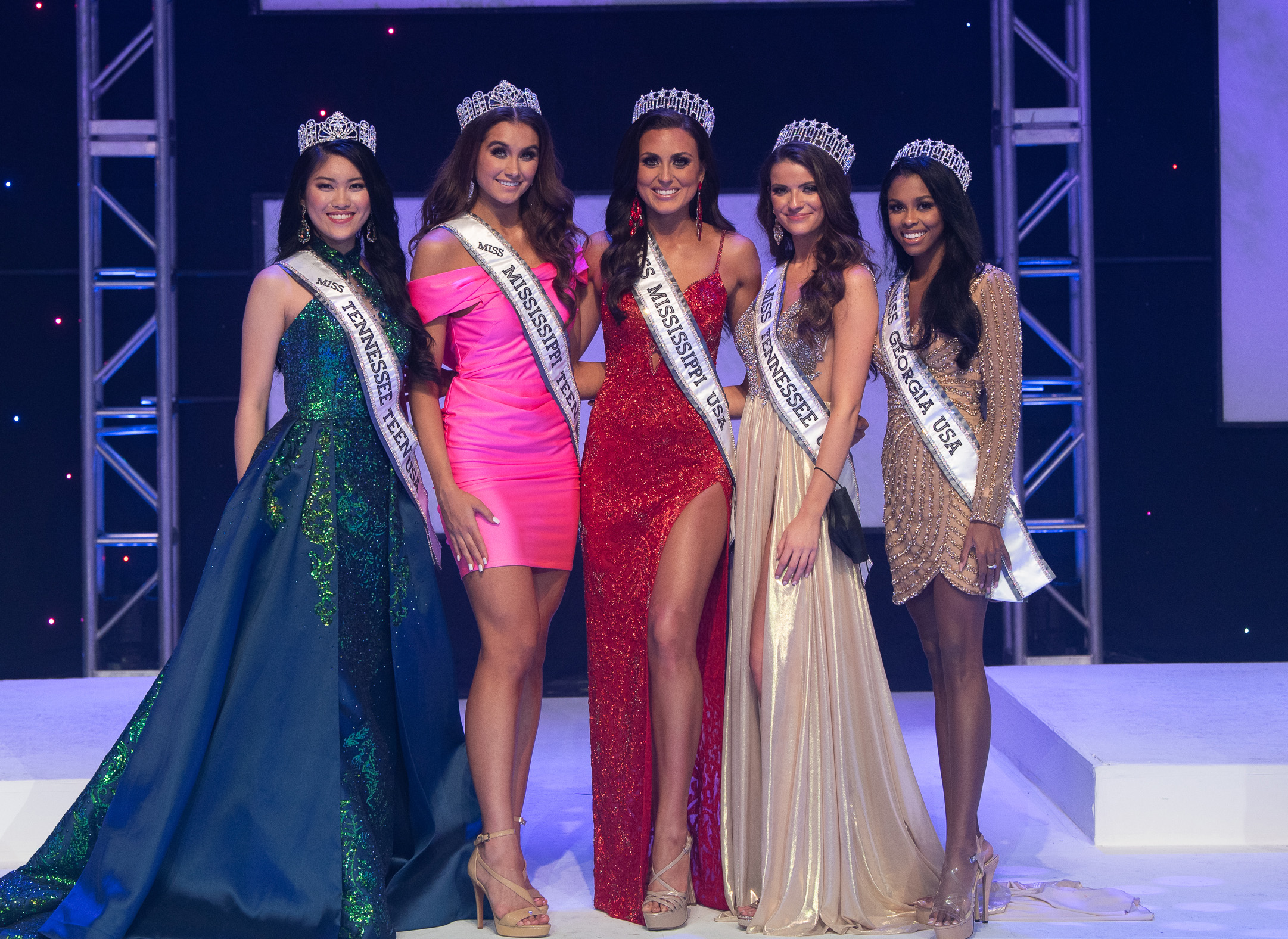 Greenwood Productions titleholders at Miss Mississippi USA 2021