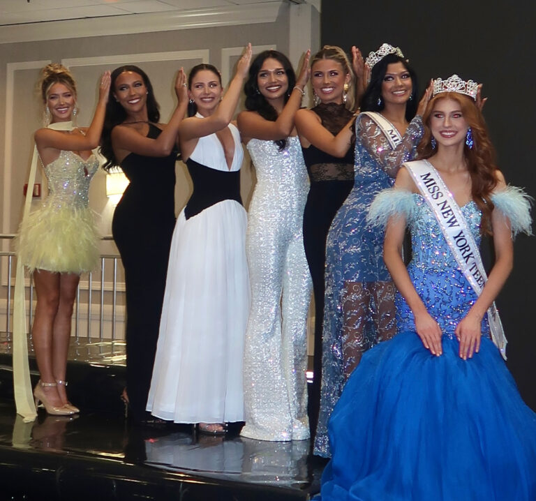 Aug 2025 • Current and former titleholders at Miss New York Teen USA 2025 • L to R Miss New York Teen USA 2019 Hailey Germano, Miss New York Teen USA 2020 Maya Dominguez, Miss New York Teen USA 2021 Geanna Koulouris, Miss New York Teen USA 2022 Diya Chowdhury, Miss New York Teen USA 2023 Stephanie Skinner, Miss New York Teen USA 2024 Valarie Goorahoo, Miss New York Teen USA 2025 Ginger Ragaishis