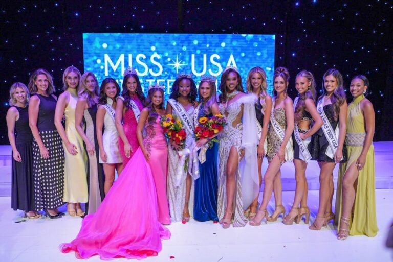 Jun 2026 • Current and former Kansas and Vanbros titleholders at Miss Kansas USA 2026 • L to R Miss Oklahoma Teen USA 2021 Hunter Gorton, Miss Kansas USA 2004 Lisa Forbes, Miss Missouri USA 2013 Ellie Holtman, Unknown, Miss Oklahoma Teen USA 2025 Ruthie Richey, Miss Nebraska Teen USA 2020 & Miss USA 2025 Audrey Eckert, Miss Kansas Teen USA 2025 Emma Mayfield, Miss Kansas Teen USA 2026 Dia Kearney, Miss Kansas Teen USA 2021 & Miss Kansas USA 2026 Madilynn Becker, Miss Kansas USA 2025 Asia Cymone Smith, Miss Arkansas Teen USA 2020 & Miss Arkansas USA 2026 Anna Claire Hay, Miss Missouri Teen USA 2023 & Miss Missouri USA 2026 Madison Beck, Miss Missouri Teen USA 2026 Vegas Turner, Miss Arkansas Teen USA 2026 Raquel Olea, Miss Kansas Teen USA 2024 Brilee Garrett