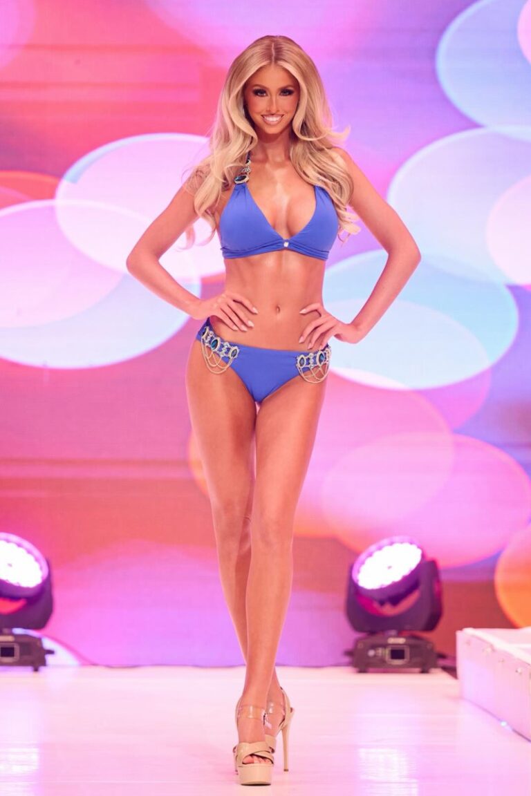 Vivica Lewandowski competes in swimsuit at Miss Illinois USA 2026