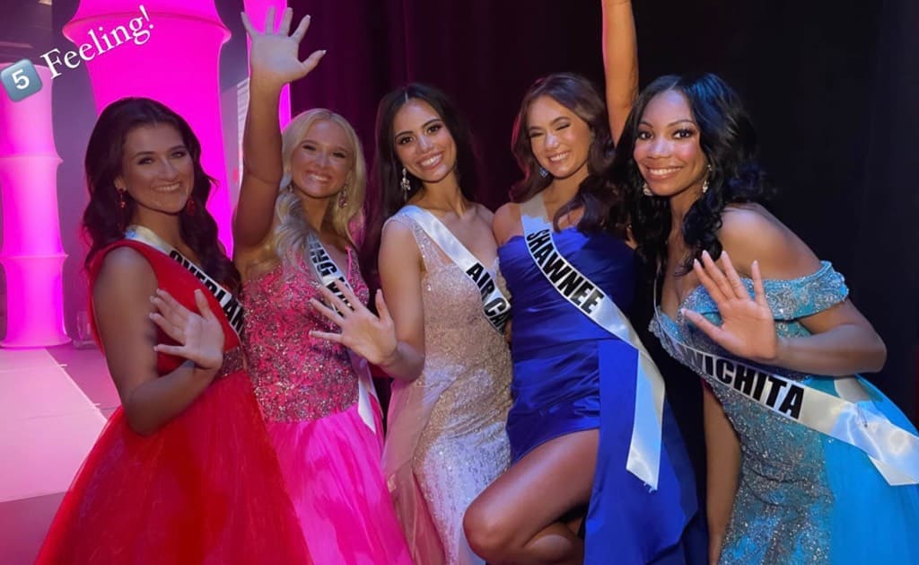 Marlee Volmer, Maggie Madison, Trinity Rouse, Riley Steinman and Brilee Garrett are the top 5 at Miss Kansas Teen USA 2023