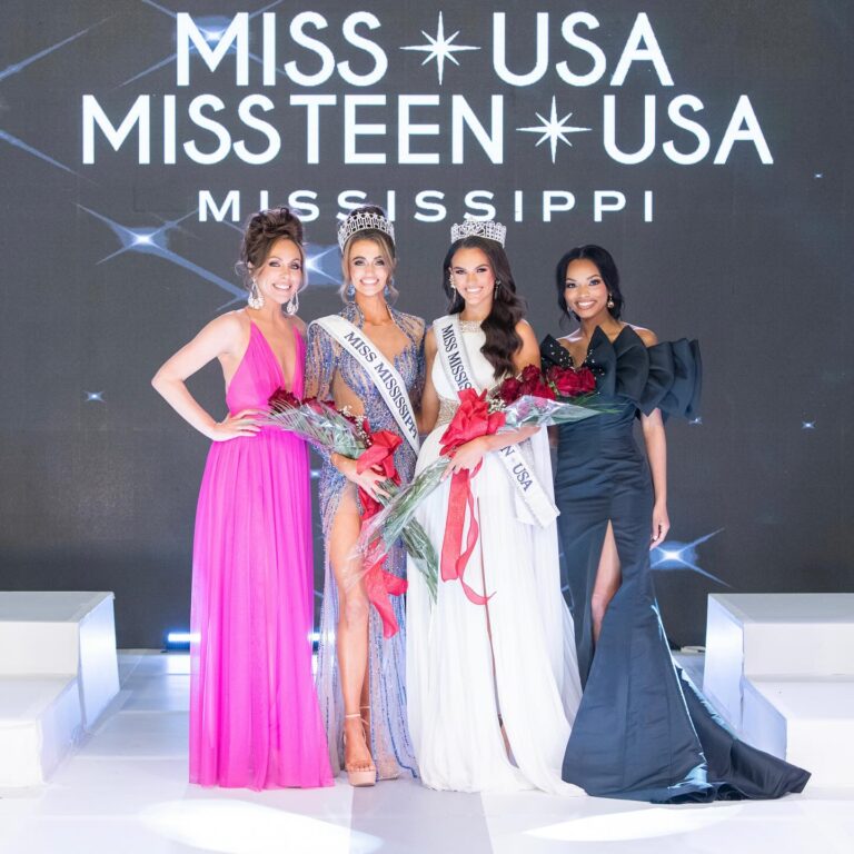 April 2024 • Hosts Miss Mississippi USA 2014 Chelsea Reardon and Miss USA 2020 Asya Branch with Miss Mississippi USA 2024 Kaylee Brooke McCollum and Miss Mississippi Teen USA 2024 Addie Carver