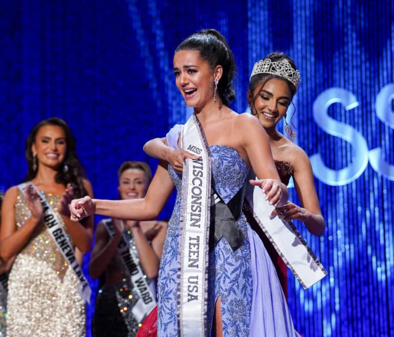 Shelby Hohneke reacts to winning Miss Wisconsin Teen USA 2023
